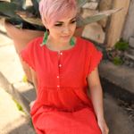 Umgee Neck Dress with Polka Dot Fabric and Crochet Lace Details size Small Photo 9