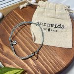 Pura Vida Interlocking Rings Bracelet – Light Blue Braided Cord w/ Pouch Photo 0