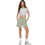 Aritzia TNA Cozy Fleece Boyfriend Sweatshorts New XS Sage Green Photo 12
