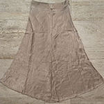 DO+BE  Gold  Metallic Flowy Skirt Size S A-line‎ Photo 0