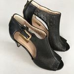 Louise et Cie - 'Olivia 2' Pump Black Leather Cutout Heels Perforated Size… Photo 4