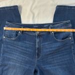 J.Jill High Rise Straight Leg Jeans Size 14 Stretch Whisker Casual Dark Wash Photo 4