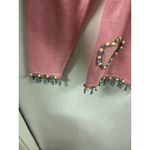 Storybook Knits Embellished Cardigan Pink Heart‎ Beaded Cottagecore Sweater Size M Photo 5