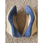 Eric Michael  Navy Blue Suede Leather TEVA Wedge Almond Toe Shoes Spain 38 7.5-8 Photo 9