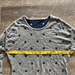 Sweater Dress Reversible Navy Taupe Brown Dot Large Soft Stretch Blue Photo 6