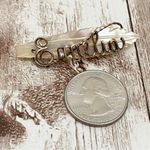 Vintage Mother of Pearl “Emelia” Name Plate Brooch White Photo 7