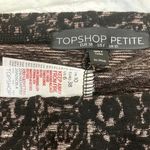 Topshop black paisley on pink stretch knit legging womens size 6 holiday dressy Photo 3