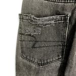 American Eagle  | Size 00 XXS | Mom Jeans High Rise Distressed Ripped Faded Black Photo 8