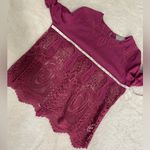 Anthropologie Chloe Oliver Magenta Pink Bell Sleeve Lace Crochet Blouse Top Photo 8