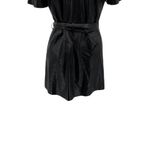 Nanushka Roberta Black Faux Leather Mini Shirt Dress Western Size Medium Photo 10