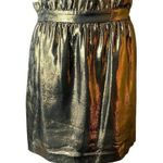 & Other Stories OTHER STORIES & LOS ANGELES ATELIER Gold Silk Mini Skirt Metallic Pockets 8 EUC Photo 0