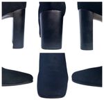 Anne Klein Black Suede Knee High Boots 85 mm Block Heel Size 11 Medium Vintage Photo 14