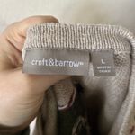 Croft & Barrow Vintage 90s Croft Barrow Tan Primitive Snowman Patchwork Cardigan Long Sleeve Photo 3