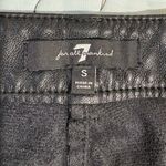 7 For All Mankind  High Rise Vegan Leather Straight Pants Black Sz Small 💚 Photo 8