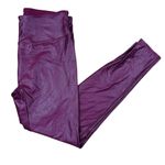 NWT Satiny Burgundy Shimmer Wet Look Tights Leggings Yoga Pants Women’s Size XS Purple Size M Photo 0