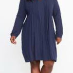 Old Navy  long sleeve navy pintuck pleated swing dress size small Photo 0