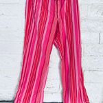 Victoria's Secret pink pajama bottoms flannel striped XS Photo 5
