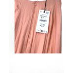 ZARA NWT  XS Skirt Satin Faux Wrap Midi Long Straight Gold Buckle Detail Women Photo 3