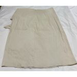 Antonio Melani Linen Blend Cream Knee Length Lined Half Wrap Skirt W/Bow Size 14 Photo 1