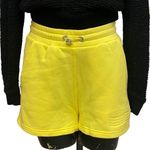 The Kooples NEW x Sport Neon Yellow Logo Fleece Sweat Shorts Photo 0