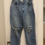 Madewell NWT  The Perfect Vintage Ripped Straight Jean in Dark Wash W33 standard Photo 3