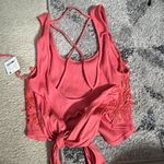 Free People NWT radiant watermelon wrap style top small Photo 5