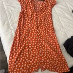 Orange Patterned Button Photo 1