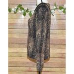 Carmen Marc Valvo Carmen Mark Valvo Cheetah Animal Print Thin Knit Sweater Beaded Neckline Size S Photo 4