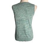 Christopher & Banks Christopher Banks Knit Sweater Vest Tank S Marled Green Sleeveless Scoop Neck Photo 3