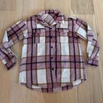 Automet Plaid Pink And White Flannel Casual Button Down Shirt Size Small Photo 0