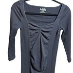 Free People Intimately Sexy Black BodyCon Ruched Swiss Dot Sheath Dress Sz M / L Photo 5