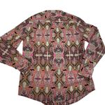 Charter Club  Button Up Pink Paisley‎ Size PP (Small) Long Sleeve Roll Tab Blouse Photo 3