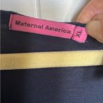 Maternal America Navy Blue Faux Wrap Midi Dress Photo 5