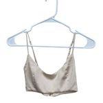 Oh Polly  Crop Beige Silky Top size 0 Photo 0