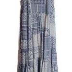 Johnny Was  100% Silk blue off white dress NEW Photo 6