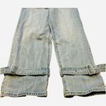 We Wore What NWT  Paper Bag‎ High Rise Buckle Straps Hems Light Wash Jeans Boho 26 Photo 3