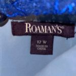 ROAMAN'S MULTI BLUE FLORAL BODICE DRESS 12W Size 12 Photo 9