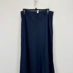 Madewell Linen Maxi Slip Skirt Juniper Berry Navy Minimalist Classic US 14 NWT Photo 8