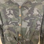 Boutique Waffle Knit Top Green Size M Photo 3