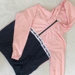 PINK - Victoria's Secret Victoria Secret PINK Black Pink Half Zip Rain Coat Photo 0