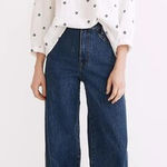 Madewell NEW‎  Embroidered Lightspun Wide-Neck Cuffed-Sleeve Top, XS Photo 0