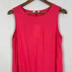 Terzo Millennio Linen Dress Womens Small Coral Red Ruffle Lagenlook Tank Italy S Photo 3