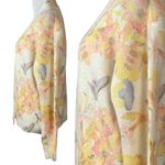 Bartolini Italian Alpaca Mohair Floral Open Front Cardigan Sweater Medium Dainty Yellow Photo 2