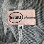 Katsu Clothing Ruched Ruffled Parachute Jogger Pants M Womens Teal Drawstring Blue Size M Photo 4