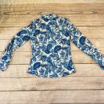 Tommy Bahama Womens Golf Blue Long Sleeve Full Zip Floral Jacket Size Medium Photo 6