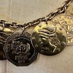 Gold tone coin necklace Photo 1
