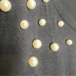 Moa Moa Black Pearl Embellished Casual Top Size Medium Photo 3