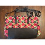 Juicy Couture  black multi rose print overnight weekender duffle bag Photo 1