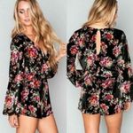 Show Me Your Mumu  Kelsey Velvet Floral Romper Size Small Casual Photo 5