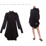 Zadig & Voltaire Defile Black Dress Open Back Ruffle XS NWT Photo 6